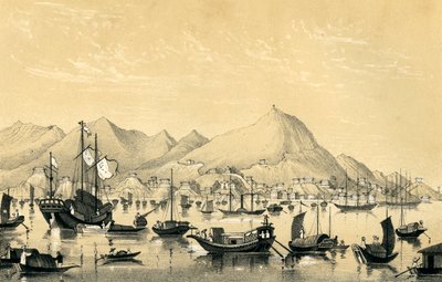 Victoria Town, Hongkongin saari, 1847 tekijältä Unbekannt