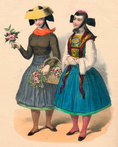 Vierlander-tytöt, 1800-luku. tekijältä Unbekannt