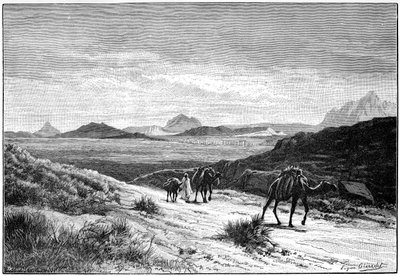Näkymä Tellat Passista, Tunisia, c1890 tekijältä Unbekannt