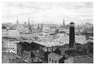 Näkymä Law Courtin kupolista, Melbourne, Victoria, Australia, 1886 tekijältä Unbekannt