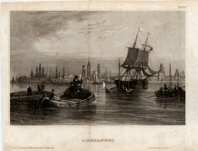 Näkymä Arkangeliin, 1833 tekijältä Unbekannt