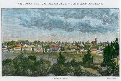 Näkymä Hamiltonista, Victoriasta, Australiasta, vuodelta 1885 tekijältä Unbekannt