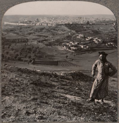 Näkymä Jerusalemiin Scopus-vuorelta, 1900 tekijältä Unbekannt