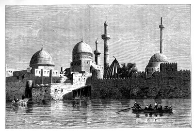 Näkymä Mosuliin Tigris-joelta, Irak, 1890 tekijältä Unbekannt