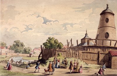 Näkymä New River Headille, Finsbury, Lontoo, c1750 tekijältä Unbekannt