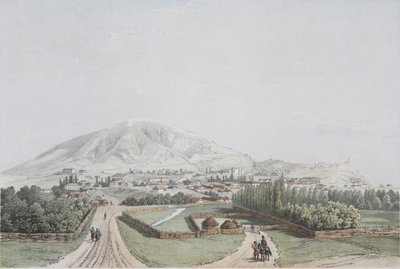 Näkymä Pyatigorskiin, 1800-luvun puoliväli tekijältä Unbekannt