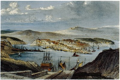Näkymä Sevastopoliin, n. 1850 tekijältä Unbekannt