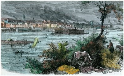 Näkymä St Louisista, Missourista, USA:sta, vuodelta 1880 tekijältä Unbekannt