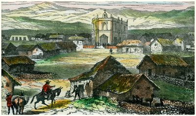 Näkymä Tiahuanacolle, lähellä Titicaca-järveä, Bolivia, vuodelta 1880 tekijältä Unbekannt