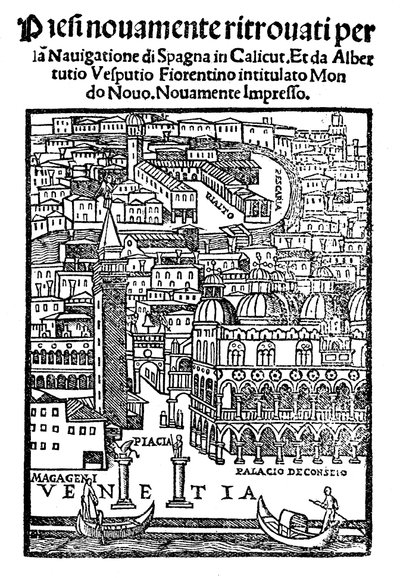 Näkymä Venetsiaan, puupiirros, 1521 tekijältä Unbekannt