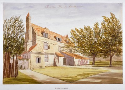 Näkymä julkisesta talosta, Brook Green, Hammersmith, Lontoo, c1820 tekijältä Unbekannt