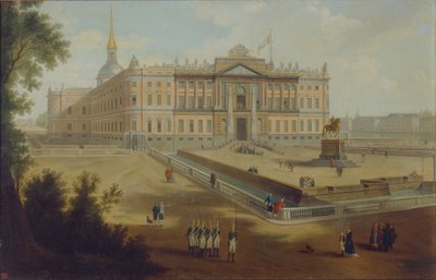 Näkymä Mikaelin palatsista Pietarissa, 1800-luku tekijältä Unbekannt
