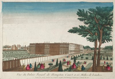 Näkymä Hampton Courtin kuninkaalliseen palatsiin, 1700-luku. tekijältä Unbekannt