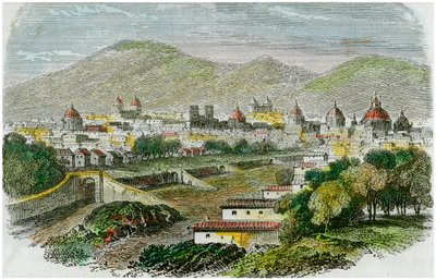 Näkymä Cuzcon kaupunkiin, Peru, vuodelta 1875 tekijältä Unbekannt