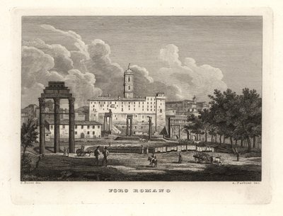 Näkymä Forum Romanumin raunioille, Foro Romano tekijältä Unbekannt