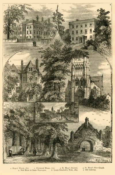 Näkymät Stoke Newingtonissa, vuonna 1876. tekijältä Unbekannt