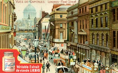 Näkymät pääkaupungeista: Fleet Street, Lontoo, c1900 tekijältä Unbekannt