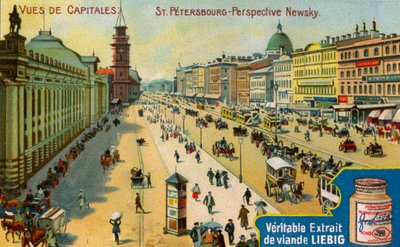 Näkymiä pääkaupungeista: Nevski Prospekt, Pietari, c1900 tekijältä Unbekannt