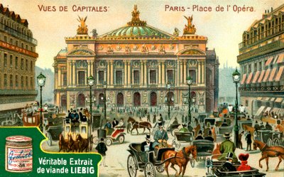 Näkymät pääkaupungeista: Place de lOpera, Pariisi, c1900 tekijältä Unbekannt