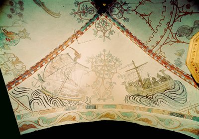 Viikinkilaiva lohikäärmeen kouralla, 1300-luku tekijältä Unbekannt