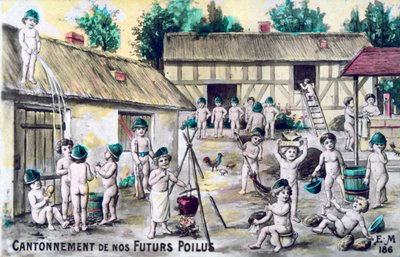Vintage ranskalainen postikortti, c1900 tekijältä Unbekannt