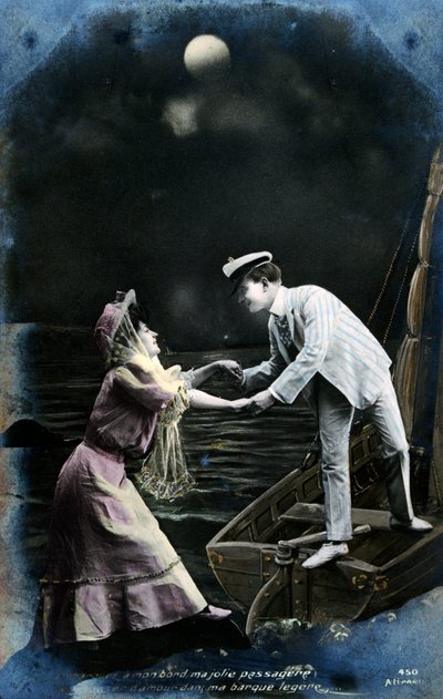Vintage ranskalainen postikortti, c1900 tekijältä Unbekannt