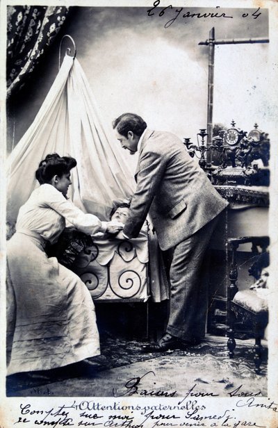 Vintage ranskalainen postikortti, c1900 tekijältä Unbekannt