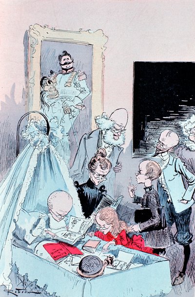 Visio intellektuelliperheestä 1950-luvulla, 1883 tekijältä Unbekannt