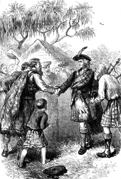 James Oglethorpen vierailu Highlandin siirtokunnassa, Georgiassa, 1730-luku 1880 tekijältä Unbekannt