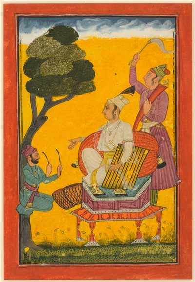 Vivaca Ragaputra, lehti Ragamala-sarjasta, n. 1700-1720 luvulla. tekijältä Unbekannt