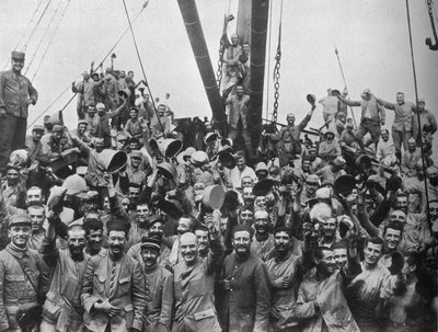 Vive la France: Ranskan joukot Dardanelleille menevässä kuljetuksessa, 1915 tekijältä Unbekannt
