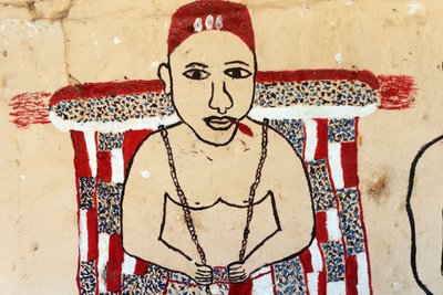Voodoo seinämaalaus luostarissa. Togoville, Togo tekijältä Unbekannt