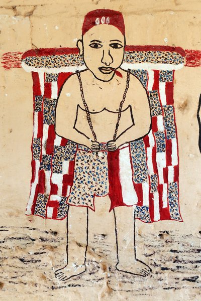 Voodoo seinämaalaus luostarissa. Togoville, Togo tekijältä Unbekannt
