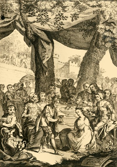 Vortigern kuningas Britannian puoliso Rowena Saxon Lady..., 1700-luvun puolivälissä. tekijältä Unbekannt