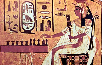 Seinämaalaus Nefertarin haudasta, Thebes, Muinainen Egypti, 19. dynastia, 1200-luku eKr. tekijältä Unbekannt
