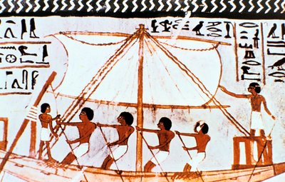 Seinämaalaus Senneferin haudasta, Abydos, Muinainen Egypti, 18. dynastia, n. 1450 eaa. tekijältä Unbekannt