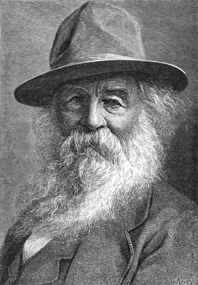Walt Whitman 1819-1892, yhdysvaltalainen runoilija, 1880-luku tekijältä Unbekannt