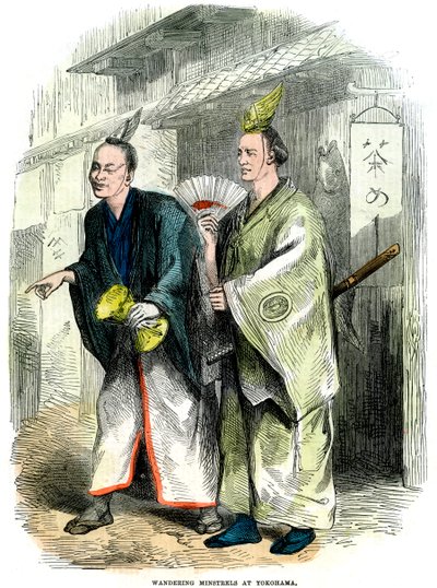 Vaeltelevat papit Yokohamassa, Japanissa, 1864 tekijältä Unbekannt