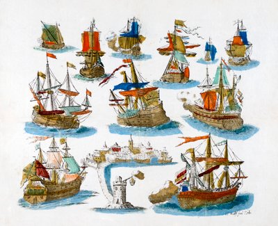 Sota-alukset, 1700-luku tekijältä Unbekannt