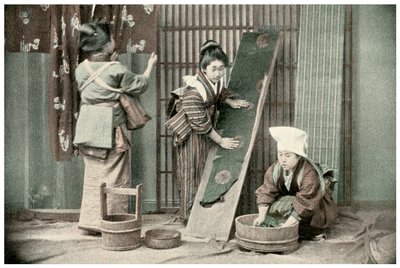 Kimonojen pesu, Japani, 1904 tekijältä Unbekannt