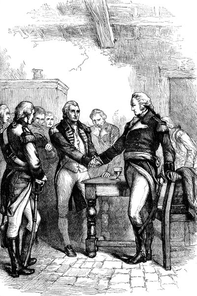 Washington jättää vanhoja tovereitaan, 1783 c1880 tekijältä Unbekannt