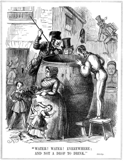 Vesi! Vesi! Kaikkialla, eikä tippaakaan juotavaksi, 1849 tekijältä Unbekannt