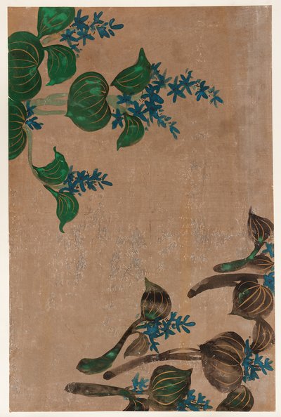 Vesikasveja sinisillä kukilla, Edo-kausi, 1615-1868. tekijältä Unbekannt