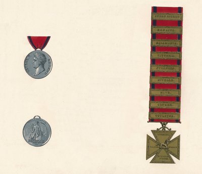 Waterloo & Military General Service -mitali 1793-1814, 1800-luku tekijältä Unbekannt