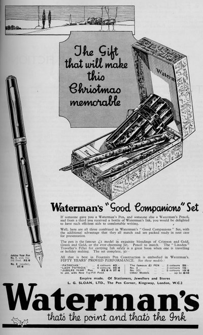 Watermans Good Companions -sarja, 1934, 1934 tekijältä Unbekannt