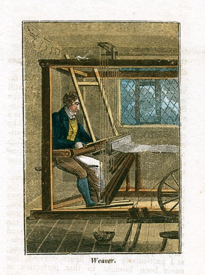Weaver kangaspuussaan, 1823 tekijältä Unbekannt