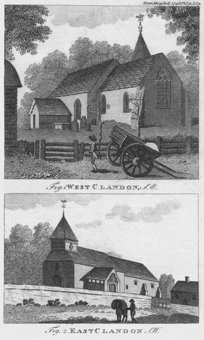 West Clandon ja East Clandon, 1798. tekijältä Unbekannt