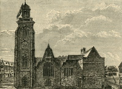 Länsinäkymä St. Martins-in-the-Fieldsin vanhasta kirkosta, purettu vuonna 1721, 1881. tekijältä Unbekannt