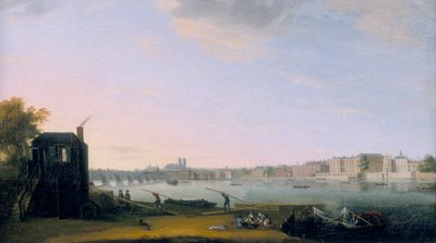 "Westminster Bridge ja Whitehall Lambethistä", n. 1775 tekijältä Unbekannt