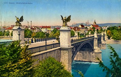 Wettsteinin silta, Basel, Sveitsi, vuodelta 1936 tekijältä Unbekannt